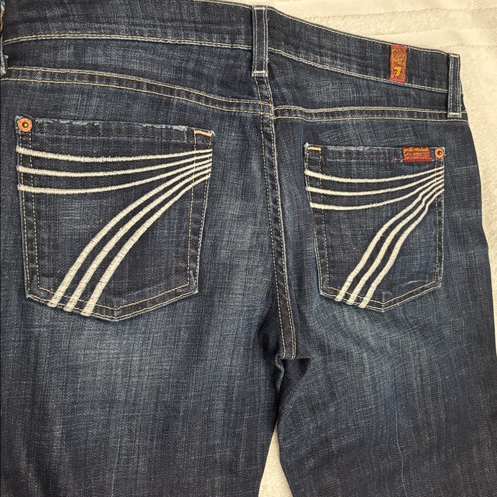 7 For All Mankind Dark Blue Flare Jeans
